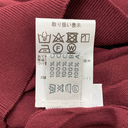 新品同様◆サントニオ ナポリ 半袖ポロシャツ コットン ニット ボルドー メンズ サイズ46 Santonio NAPOLI 【AFB32】