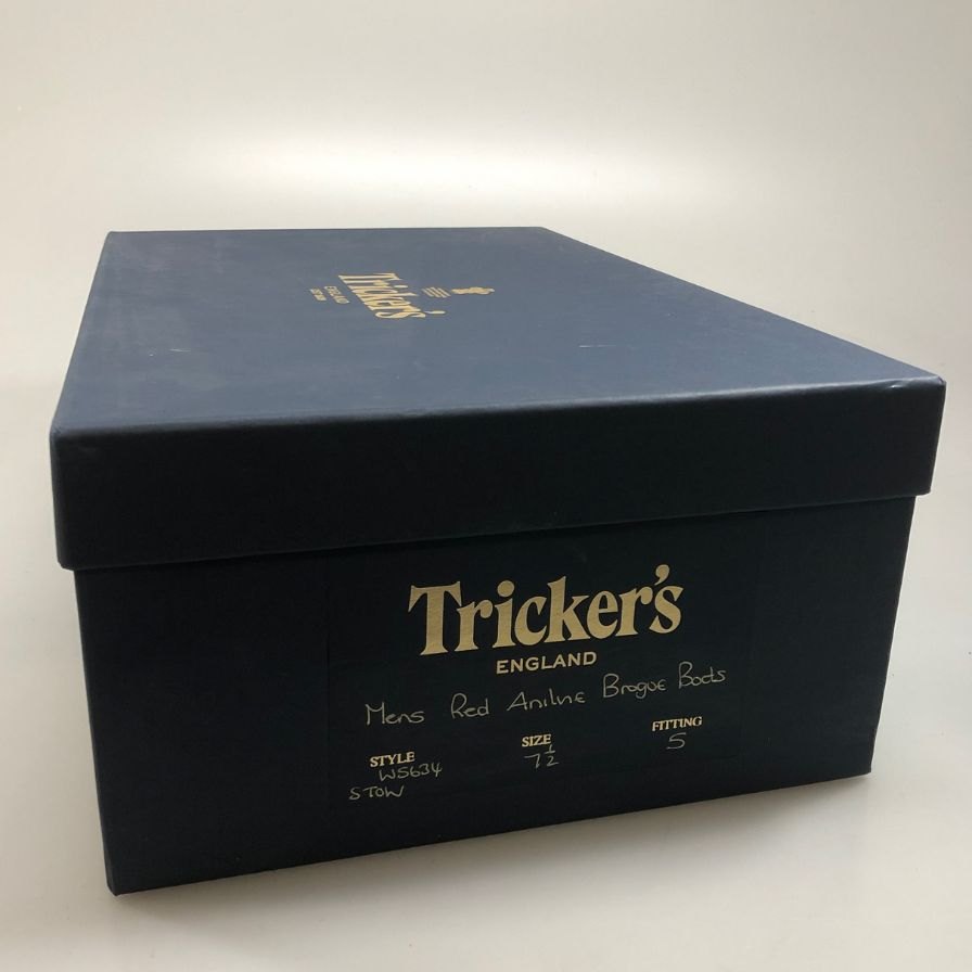 トリッカーズ カントリーブーツ ウイングチップ ストウ WS634 メンズ サイズ 7ハーフ レッド  Tricker's ブーツ 約26.0cm【LA】【中古】