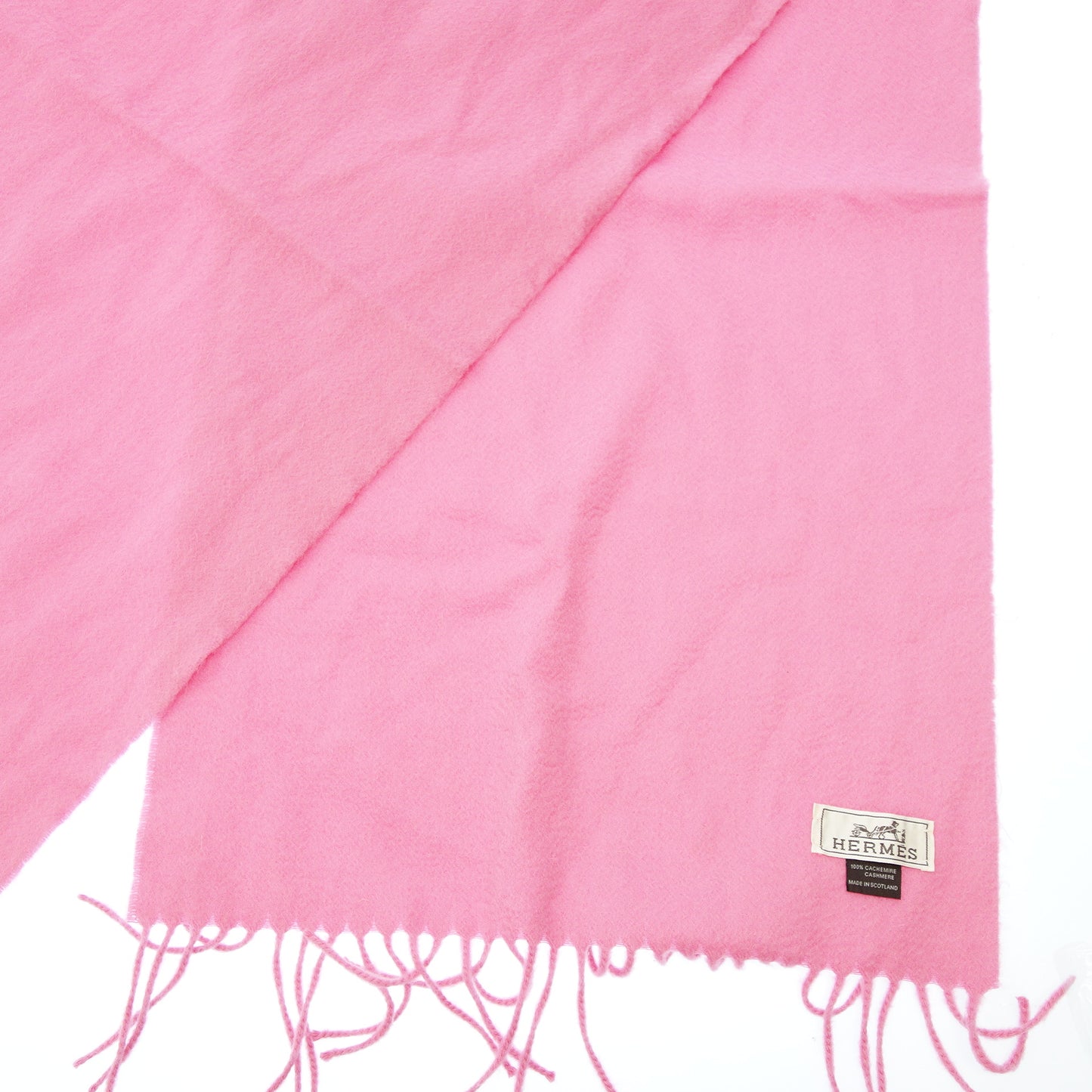 Very good condition ◆Hermes Cashmere Escharpe Tisse Pink Scarf HERMES [AFI23] 