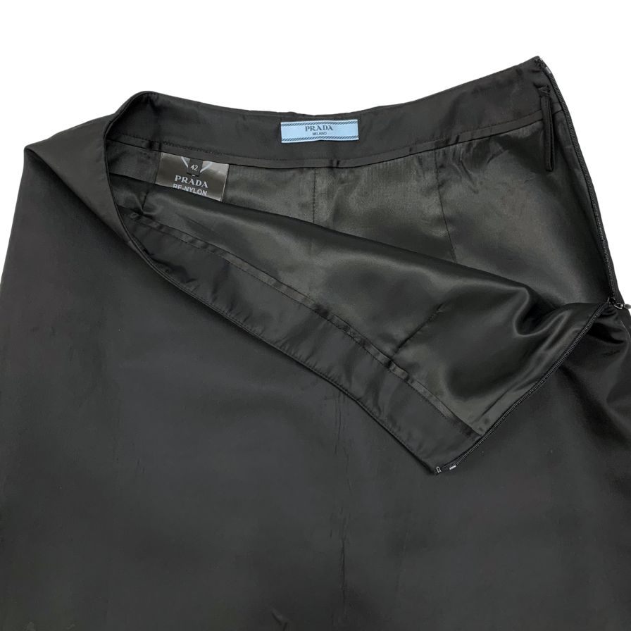 プラダ 20SS スカート リナイロン レディース ブラック サイズ42 21Y886 PRADA【AFB22】