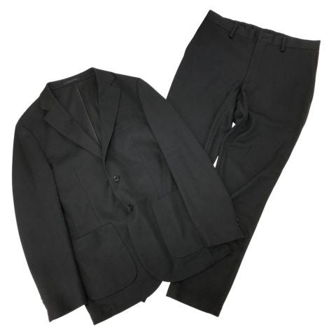 マッキントッシュフィロソフィー スーツ セットアップ ジャージ素材 三陽商会 メンズ サイズ上42R 下42 ブラック MACKINTOSH PHILOSOPHY【AFA11】