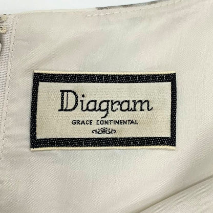 美品◆ダイアグラム グレースコンチネンタル ノースリーブワンピース 花柄 ホワイト系 レディース サイズ34 Diagram GRACE CONTINENTAL 【AFB6】