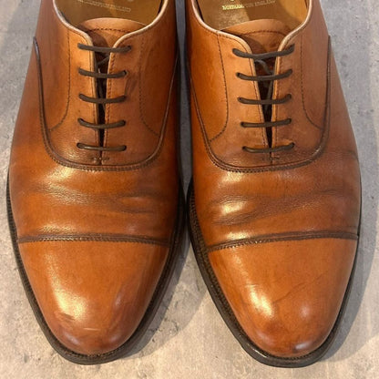 クロケット&ジョーンズ ストレートチップ コノート 236ラスト ブラウン サイズUK6.5F メンズ CROCKETT&JONES ビジネスシューズ 約25.0cm【LA】【中古】