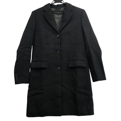 美品◆ユニクロ メンズ コート カシミヤ ブラック サイズL UNIQLO 【AFB4】