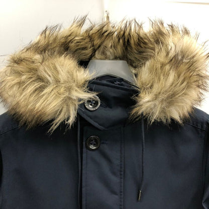 美品◆ポロラルフローレン ダウンコート ファー ネイビー メンズ サイズXS POLO RALPH LAUREN 【AFA13】