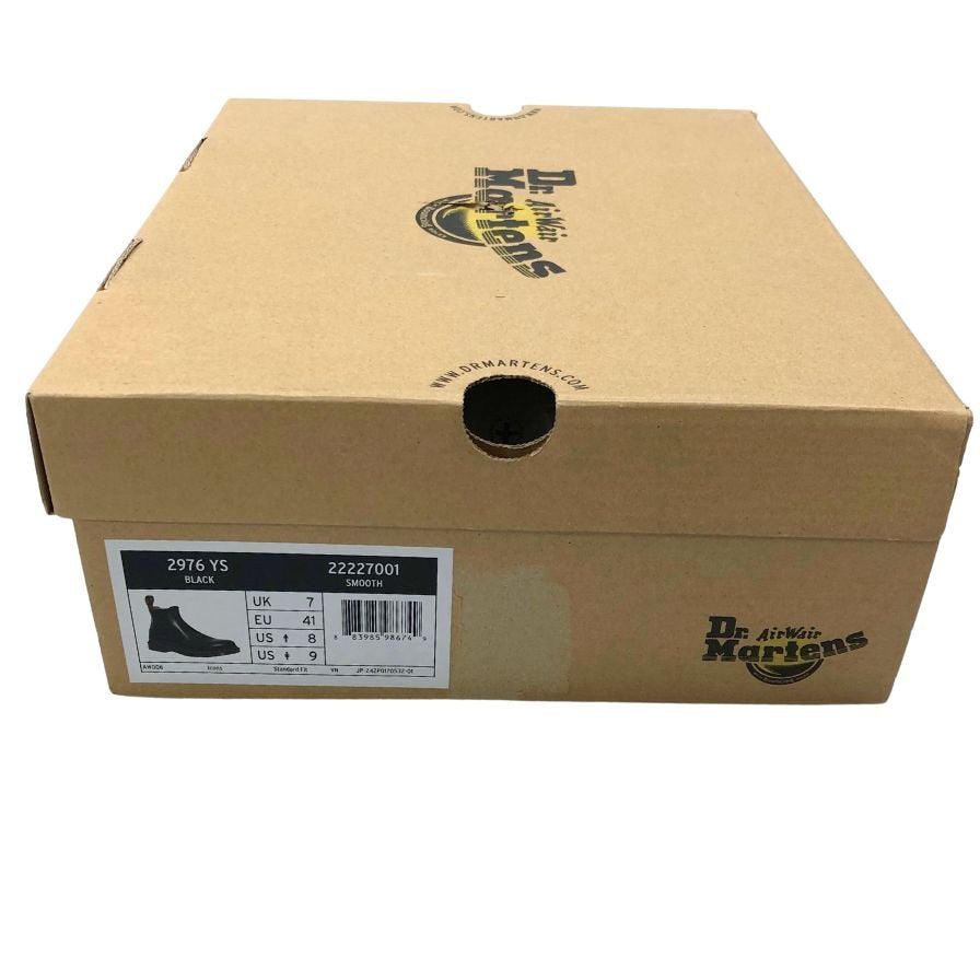 ドクターマーチン サイドゴアブーツ 2976 チェルシー レザー ブラック メンズ サイズUK7 Dr.MARTENS 約25.5cm【AFD2】