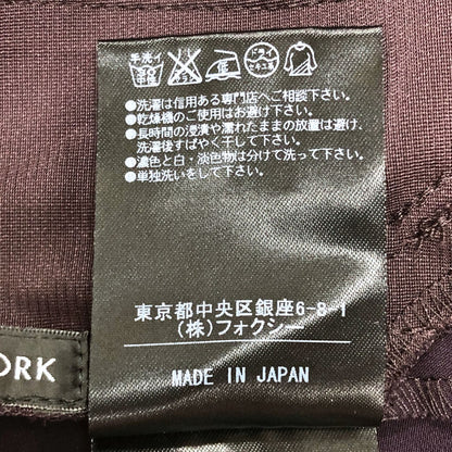 美品◆フォクシーニューヨーク ワンピース レディエンパイア ノースリーブ 27879 パープル レディース サイズ40 FOXEY NEW YORK 【AFB3】