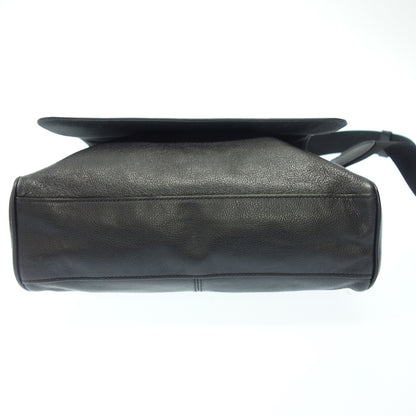 Good Condition ◆ Coach Shoulder Bag Messenger Bag Leather Black COACH [AFE12] 