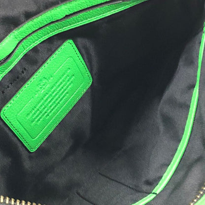 コーチ ショルダーバッグ シボ革 バイカラー ブラック×グリーン メンズ COACH【AFE3】