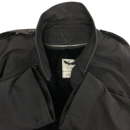 中古◆USED 米軍 U.S. NAVY  ブラック ステンカラーコート ライナー付き サイズ38 【AFA3】