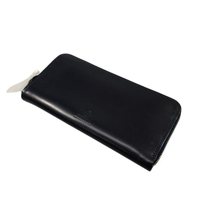 グレンロイヤル 長財布 ラウンドジップ ブライドルレザー ネイビー ゴールド金具 GLENROYAL【AFI1】