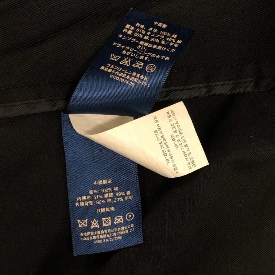 美品◆ポロラルフローレン テーラードジャケット 3B ブラック メンズ サイズ38R Polo Ralph Lauren 【AFB10】