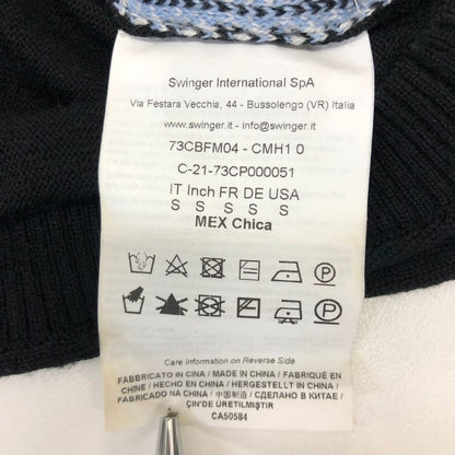 中古◆キアラ フェラーニ ニット 2ピース 袖ライン ブラック サイズS Chiara Ferragni 【AFB17】