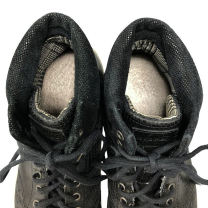 ディーゼル カウレザー ハイカット スニーカー RN93243 サイズ26.5cm ブラック メンズ DIESEL 約26.5cm【AFC44】