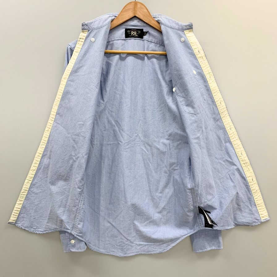 美品◆ダブルアールエル 長袖シャツ ブルー メンズ サイズXS RALPH LAUREN RRL 【AFB26】