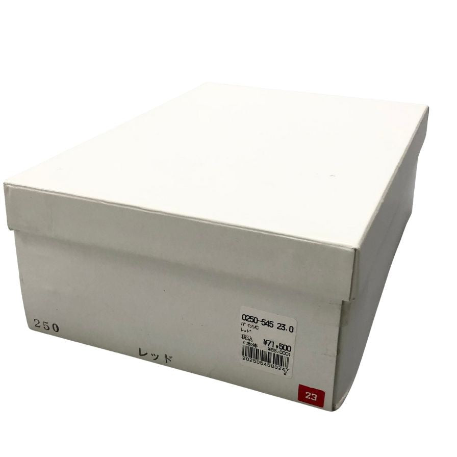新宿屋 レザースニーカー レザー×パイソン 0250-545 レッド 23.0cm レディース shinjukuya 約23.0cm【7-5】
