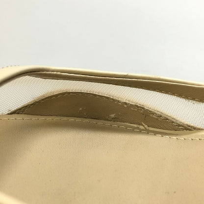 プラダ パンプス スリングバック メッシュ トライアングルロゴ ベージュ レディース サイズ37 約24.0cm【AFC31】