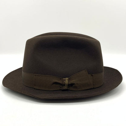 ボルサリーノ ハット 中折れ ラビットファー イタリア製 メンズ サイズ58cm ブラウン Borsalino