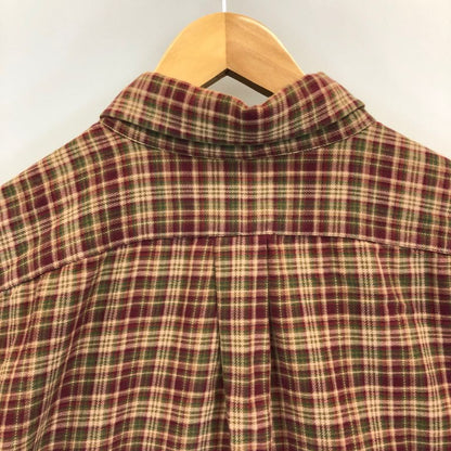 美品◆ポロ ラルフローレン 90S ボタンダウンシャツ BLAKE チェック レッド×ブラウン メンズ サイズXL Polo Ralph Lauren 【AFB10】