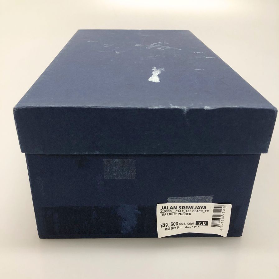 ジャランスリウァヤ レザースニーカー インテリジェンス シューズ 210306 カーフ ブラック サイズ7 メンズ Jalan Sriwijaya Intelligence Shoes 約25.5cm【AFD15-2】
