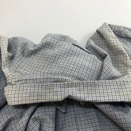 中古◆ラルフローレン ボタンダウンシャツ 90S ブルー系 チェック メンズ サイズ3XL Ralph Lauren 【AFB38】