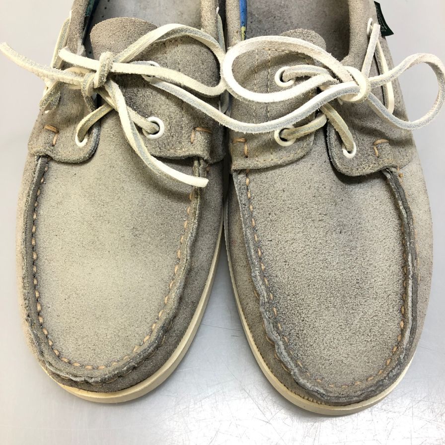 パラブーツ バース デッキシューズ 1018 モカシン スエード メンズ グレー サイズUK7 Paraboot 約25.5cm【AFC28】