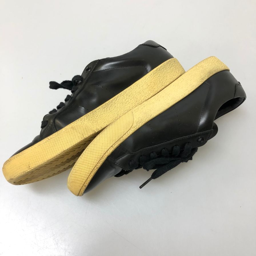 サンローラン レザースニーカー ガムソール 419195 ローカット ブラック 38 メンズ SAINT LAURENT 約23.5cm【AFC8】
