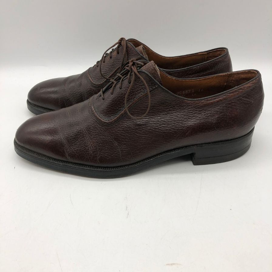 フローシャイム レザーシューズ カーフ ダークブラウン メンズ サイズ9F FLORSHEIM 約27.0cm【AFC6】