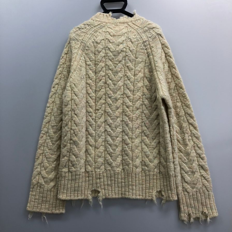 美品◆ロドリリオン フィッシャーマンセーター ダメージ加工 レディース サイズ S Rhodolirion 【AFB16】