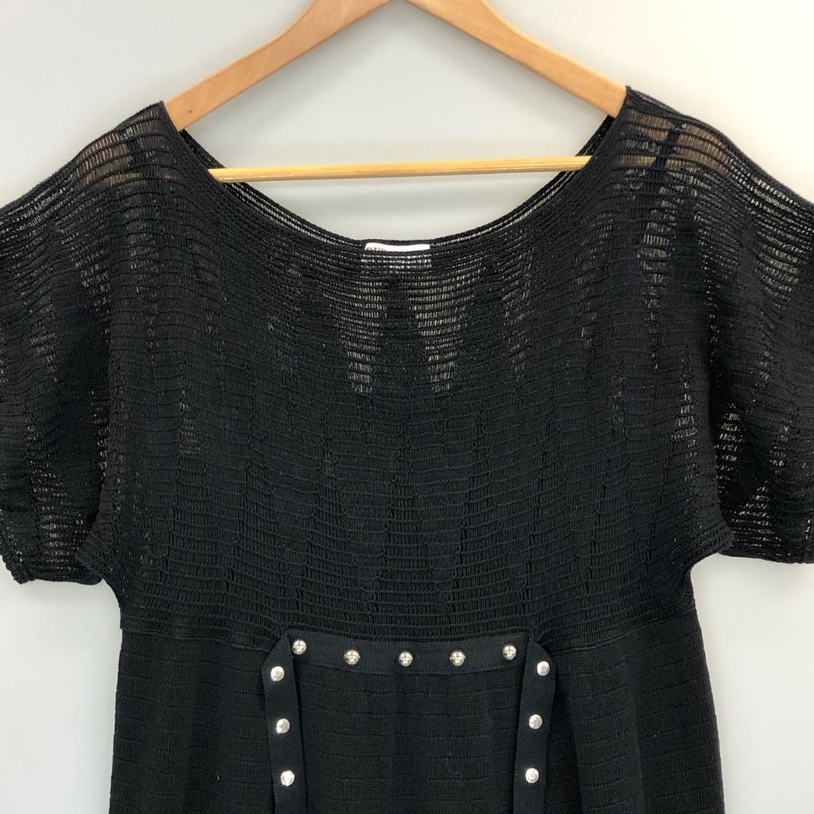美品◆レッドヴァレンティノ ロングワンピース ニット レディース サイズ  S ブラック RED VALENTINO 【AFB20】