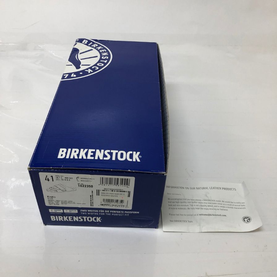 ビルケンシュトック 1022350 KYOTO スエードサンダル ブラック サイズ41 メンズ BIRKENSTOCK 約26.5cm【AFD4】