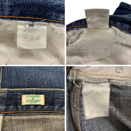 リヴェラーノ&リヴェラーノ デニムパンツ ボタンフライ インディゴ メンズ W30 LIVERANO＆LIVERANO 【AFB38】