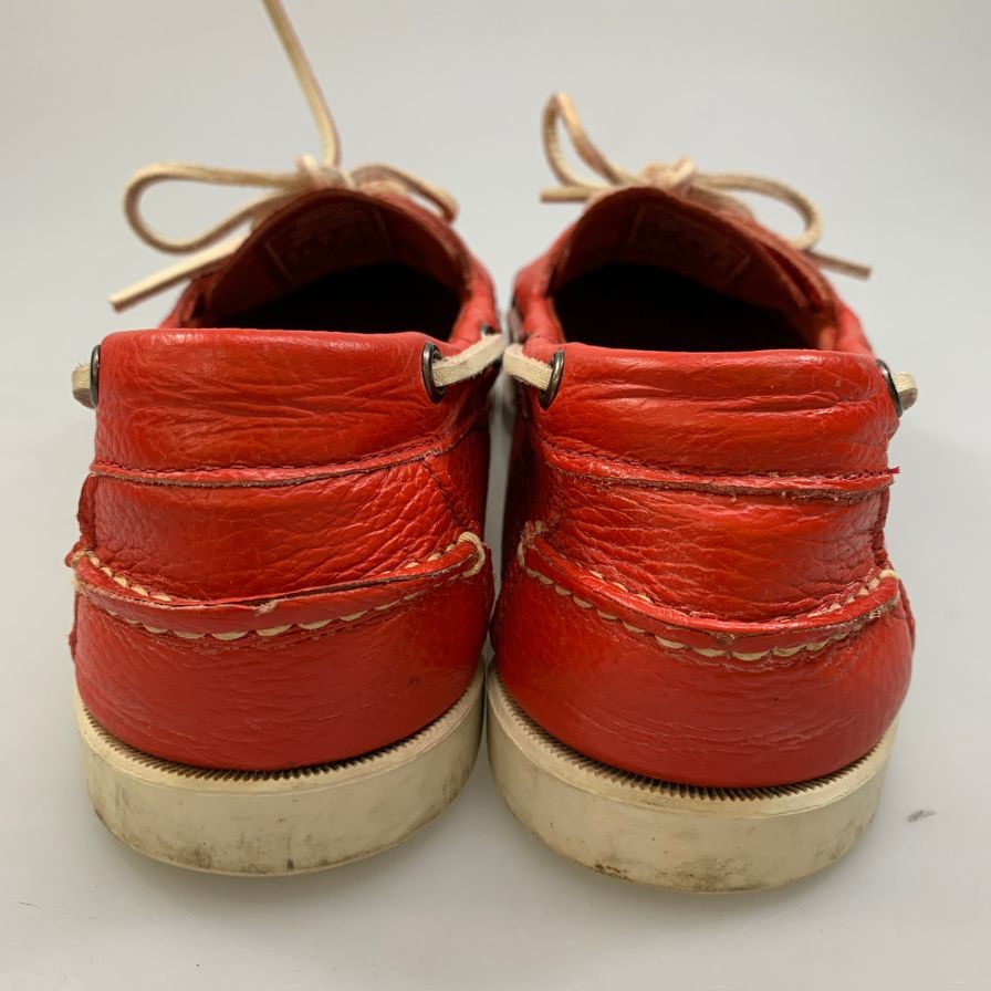 セバゴ レザーシューズ デッキシューズ モカシン メンズ レッド サイズ27cm SEBAGO 約27.0cm【AFC42】