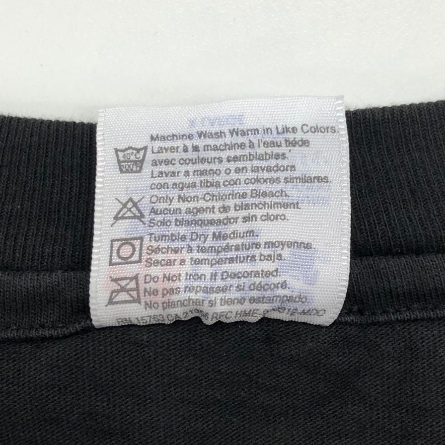 中古◆ヘインズ ヴィンテージ 半袖Tシャツ アート 太陽 1993 USA製 ブラック メンズ サイズXL Hanes BEEFY-T vintage DAVID DANZ 【AFB36】