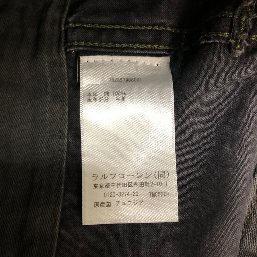 ダブルアールエル カーゴショーツ 13スターボタン ウォッシュド加工 ブラック メンズ サイズ34 RRL RALPH LAUREN【】