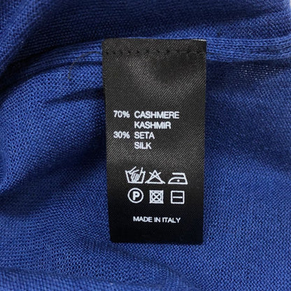 新品同様◆ロベルトコリーナ ニット タートルネック カシミヤ混 ブルー サイズ48 メンズ roberto collina 【AFB9】