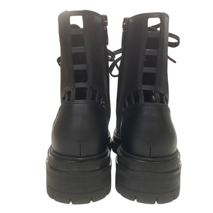 ジャンヴィトロッシ ショートブーツ カットアウト ブラック レザー レディース サイズ35.5 Gianvito Rossi 約22.5cm【AFD9】