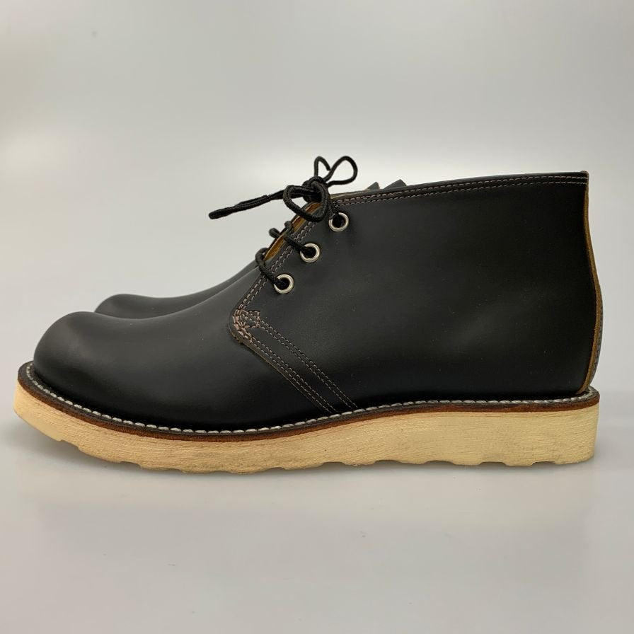 レッドウィング チャッカブーツ 9852 アイリッシュセッター 復刻犬タグ メンズ ブラック サイズ7ハーフ D RED WING 約26.0cm【AFC45】