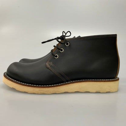 レッドウィング チャッカブーツ 9852 アイリッシュセッター 復刻犬タグ メンズ ブラック サイズ7ハーフ D RED WING 約26.0cm【AFC45】