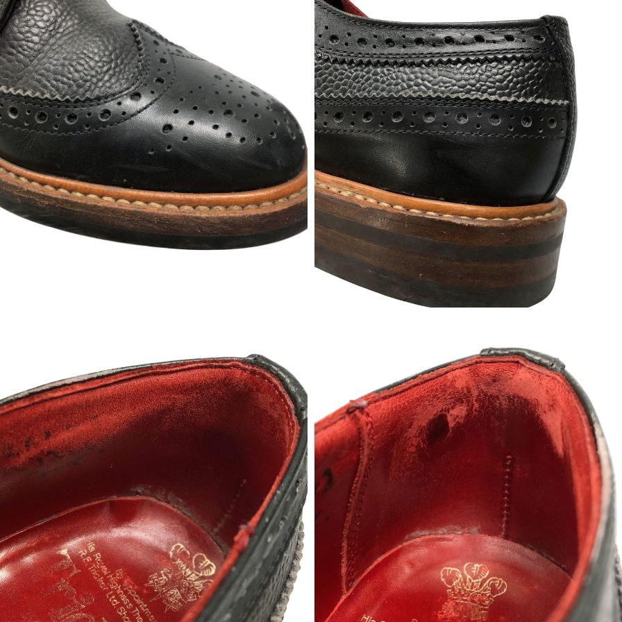 トリッカーズ レザーシューズ ウィングチップ Golosh Brogues M7306 ブラック メンズ サイズ7.5 Tricker’s ビジネスシューズ 約26.0cm【LA】【中古】