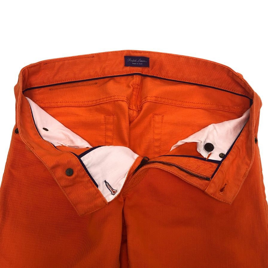 ラルフローレン デニムパンツ パープルレーベル レザータグ メンズ オレンジ  サイズ29/32 RALPH LAUREN 【AFB19】