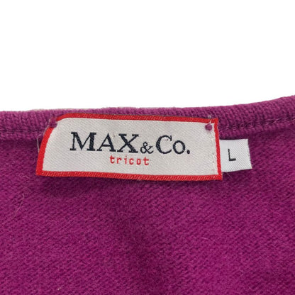 美品◆マックス&コー ニットシャツ レディース Lサイズ バイオレット MAX&Co. 【AFB33】