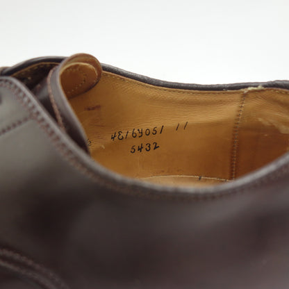 二手 ◆Alden UNITED ARROWS 定制皮鞋 5432 Cordovan V Chip 男士酒红色 US8.5D Alden UNITED ARROWS [LA] 