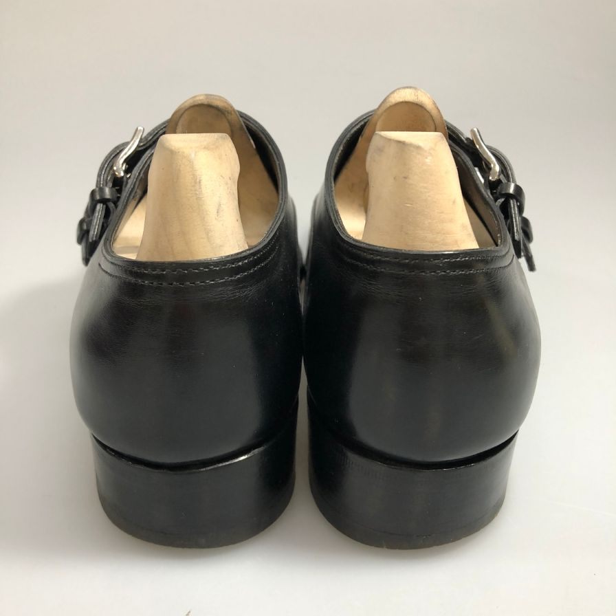 ジョンロブ チャペル ダブルモンク カーフ ブラック 6E メンズ JOHNLOBB ビジネスシューズ 約24.5cm【LA】【中古】