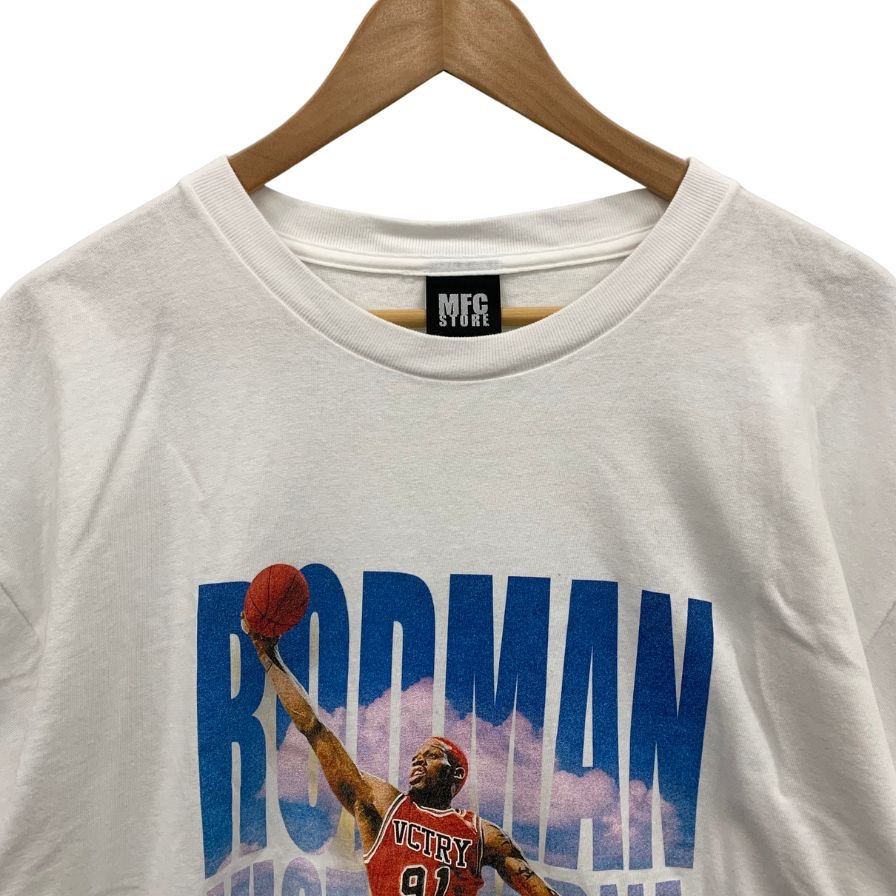新品同様◆MFCストア／デニス ロッドマン コットンTシャツ XLサイズ ホワイト MFC STORE x DENNIS RODMAN 【AFB747】