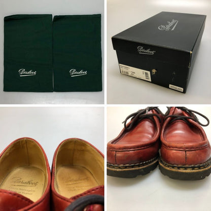 パラブーツ レザーシューズ ミカエル チロリアン リスレザー ルージュ レッド メンズ サイズ40.5 PARABOOT MICHAEL ビジネスシューズ 約25.0cm【LA】【中古】