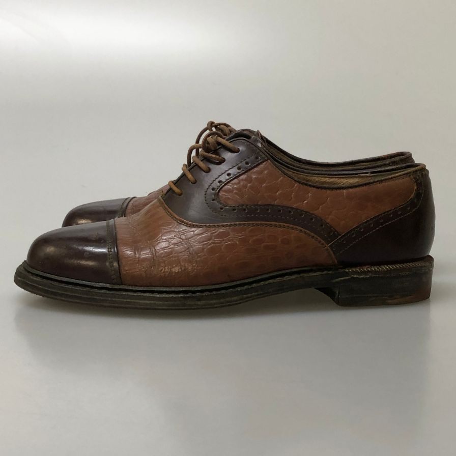 リーガル レザーシューズ インペリアル グレード コンビ 内羽根 メンズ サイズ24.5cm ブラウン KUMANG SHOE MFG REGAL 約24.5cm【PTM1】