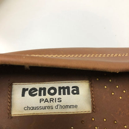 レノマ レザーシューズ スリッポン デッキシューズ メンズ 27cm ブラウン renoma 約27.0cm【AFD3】