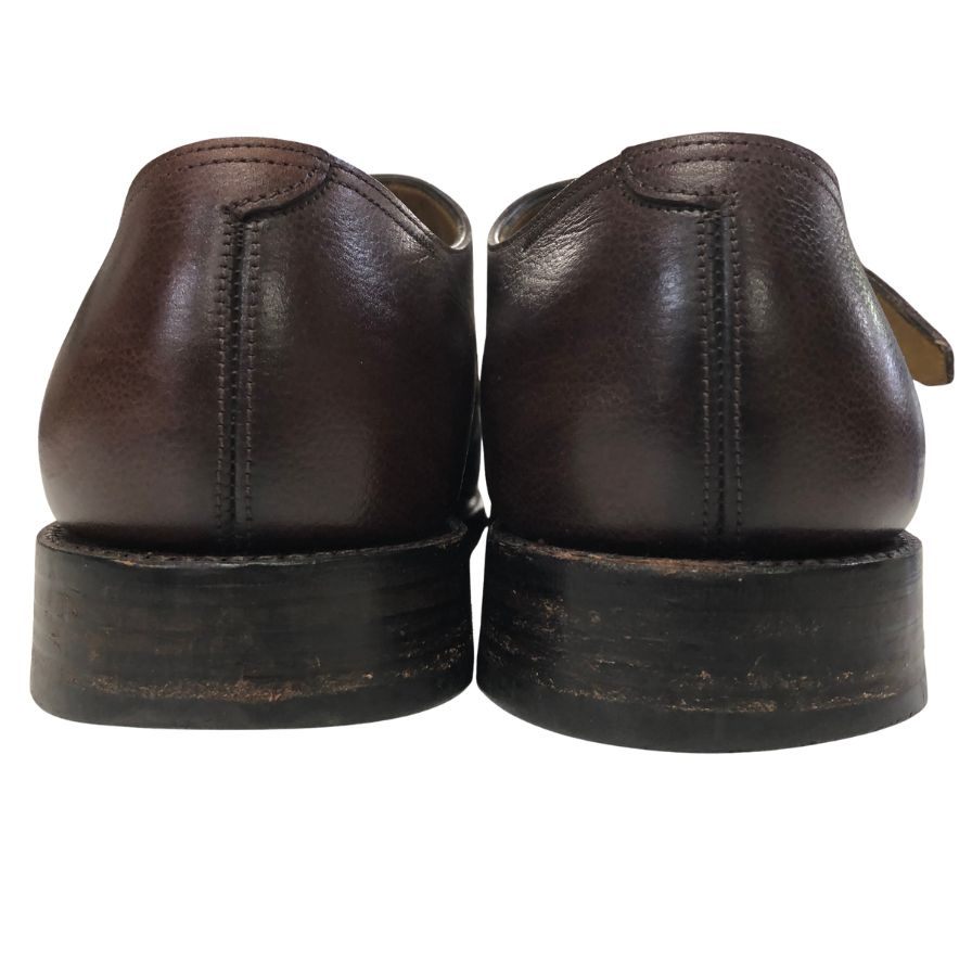ジョンロブ ウィリアム ダブルモンク グレインレザー ブラウン UK8.5E メンズ JOHN LOBB 約27.0cm【PTM1】