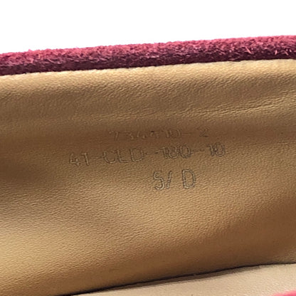 ジェイエムウエストン 180 スエード シグニチャーローファー レッド サイズ5D メンズ J.M.WESTON ローファー 約25.0cm【LA】【中古】